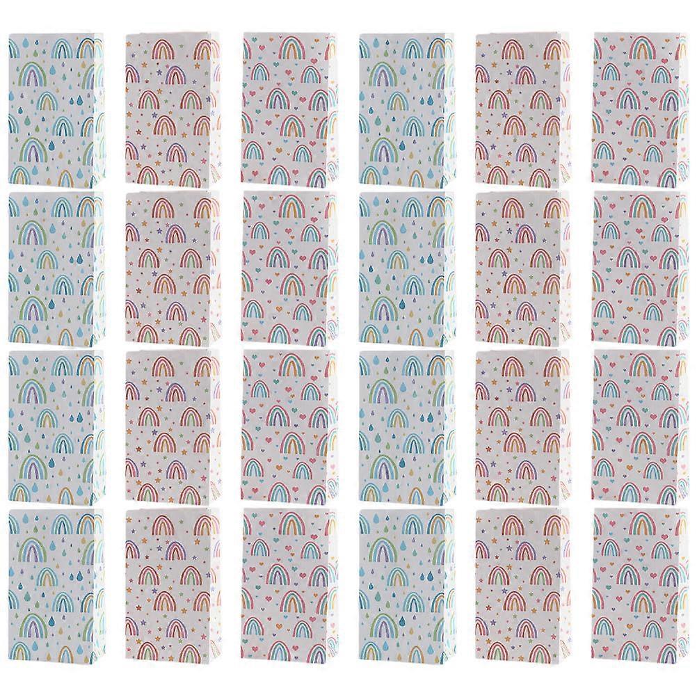 Assorted Color Paper Festival Wrapping Bags for Storage Use 120Pcs
