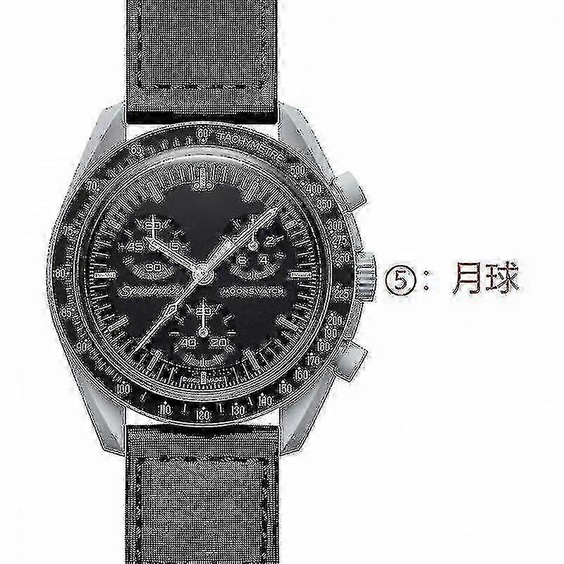 11 Colors Ceramic Case Nylon Material Strap Comfortable To Wear Six-pin Multi-function Quartz Watch