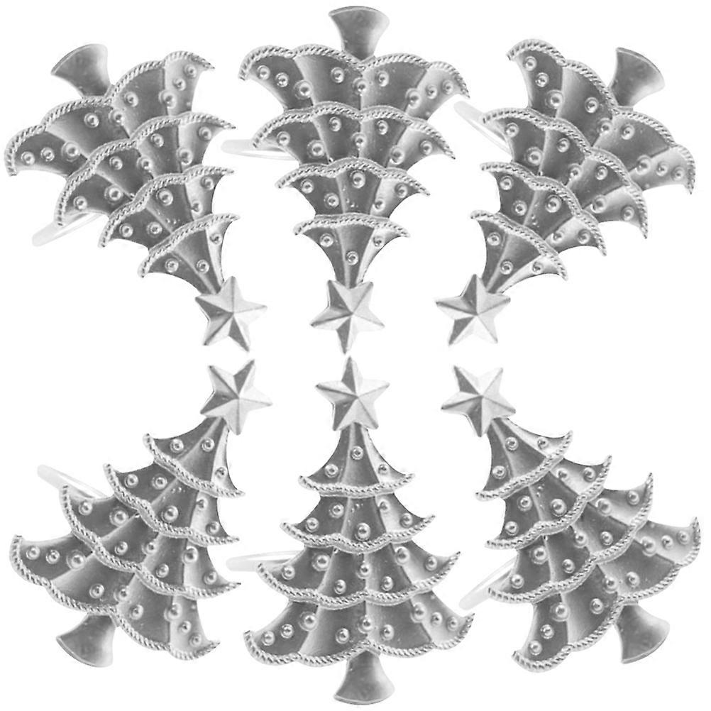 Reusable Christmas Tree Napkin Rings 12 Pcs Stylish Table Decor For Christmas Dinner And Banquet