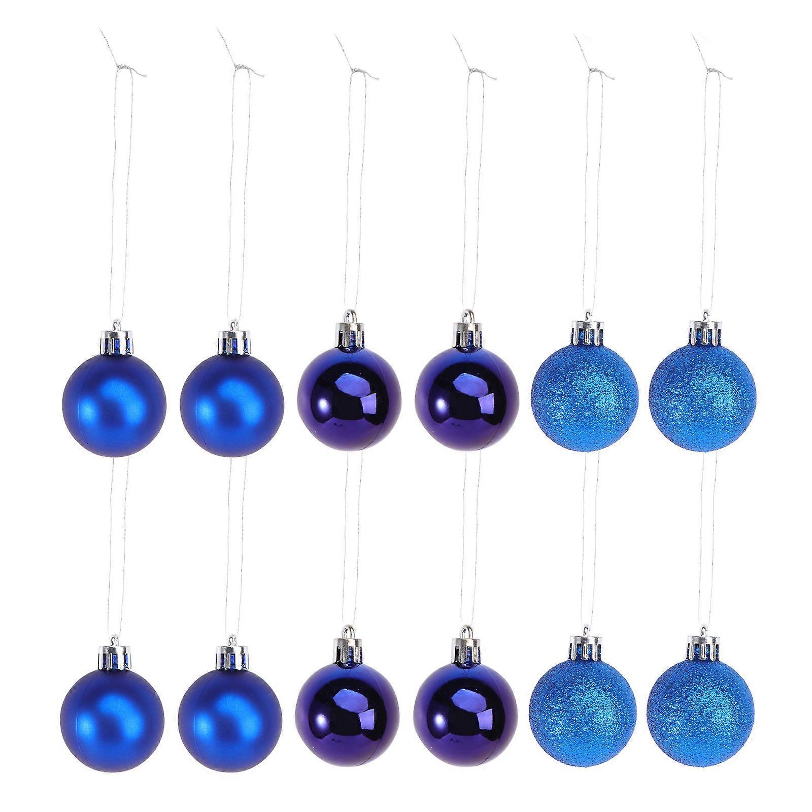 Decor Ball Ornaments for Tree Decoration Set of 72Pcs Blue