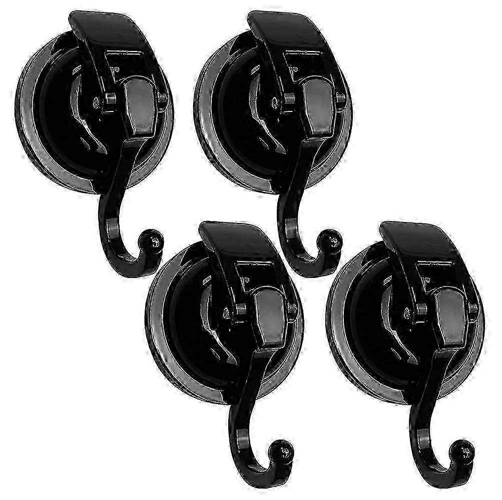 4Pack Suction Cup Hooks , Heavy Duty Vacuum Suction Shower Hooks Window Glass Kitchen Bathroom Hooks Reusable Without Punching for Towel Loofah R