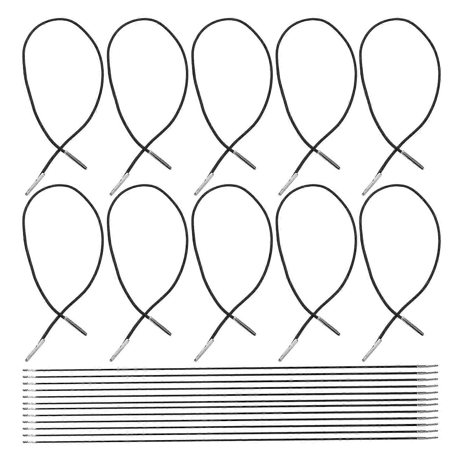 Adjustable Elastic Barbed Cord Stretch Bands with Metal Ends 150Pcs