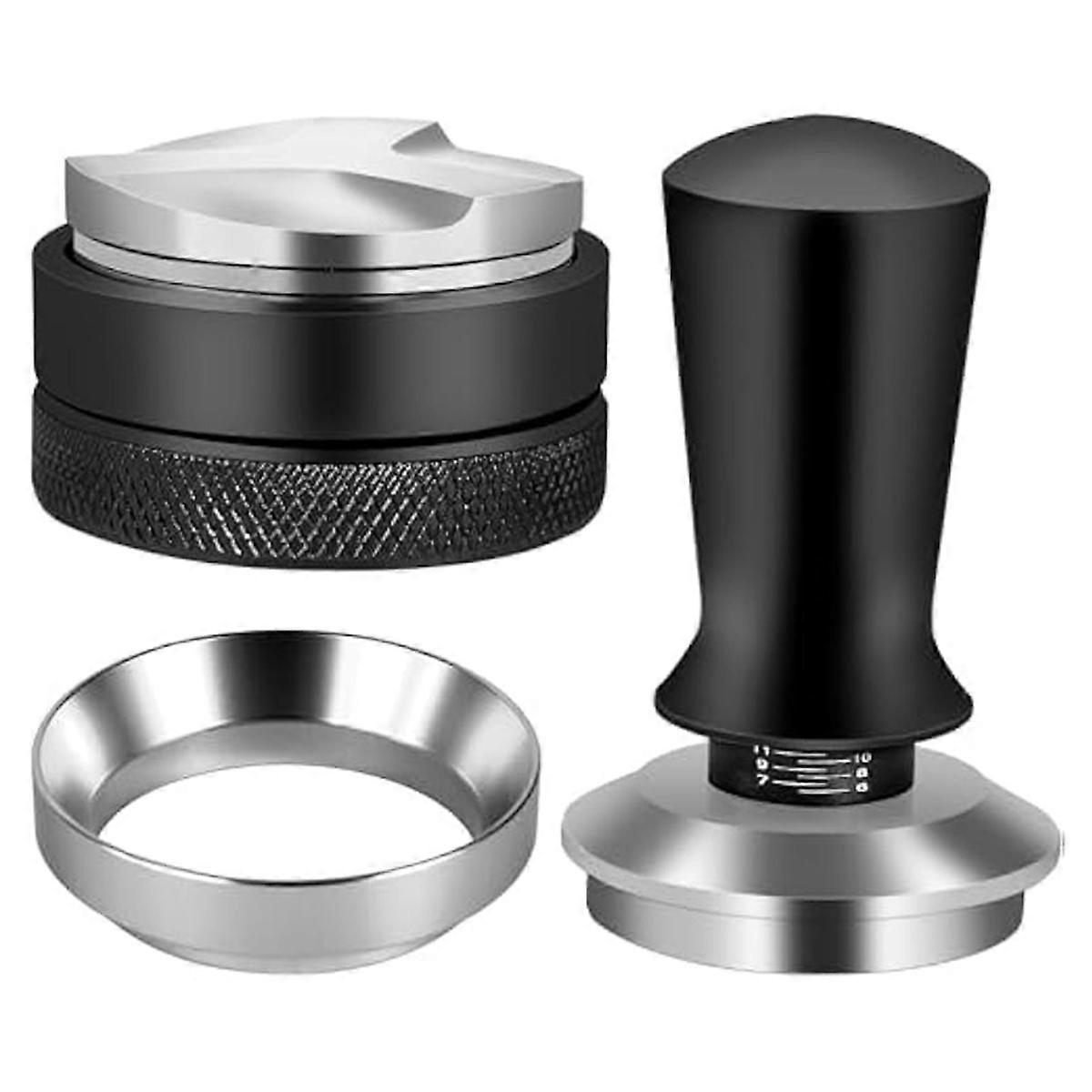 51mm Espresso Accessories Kit,Espresso Distribution,Spring Loaded Calibrated Tamper Dosing Funnel,Distributor Leveler