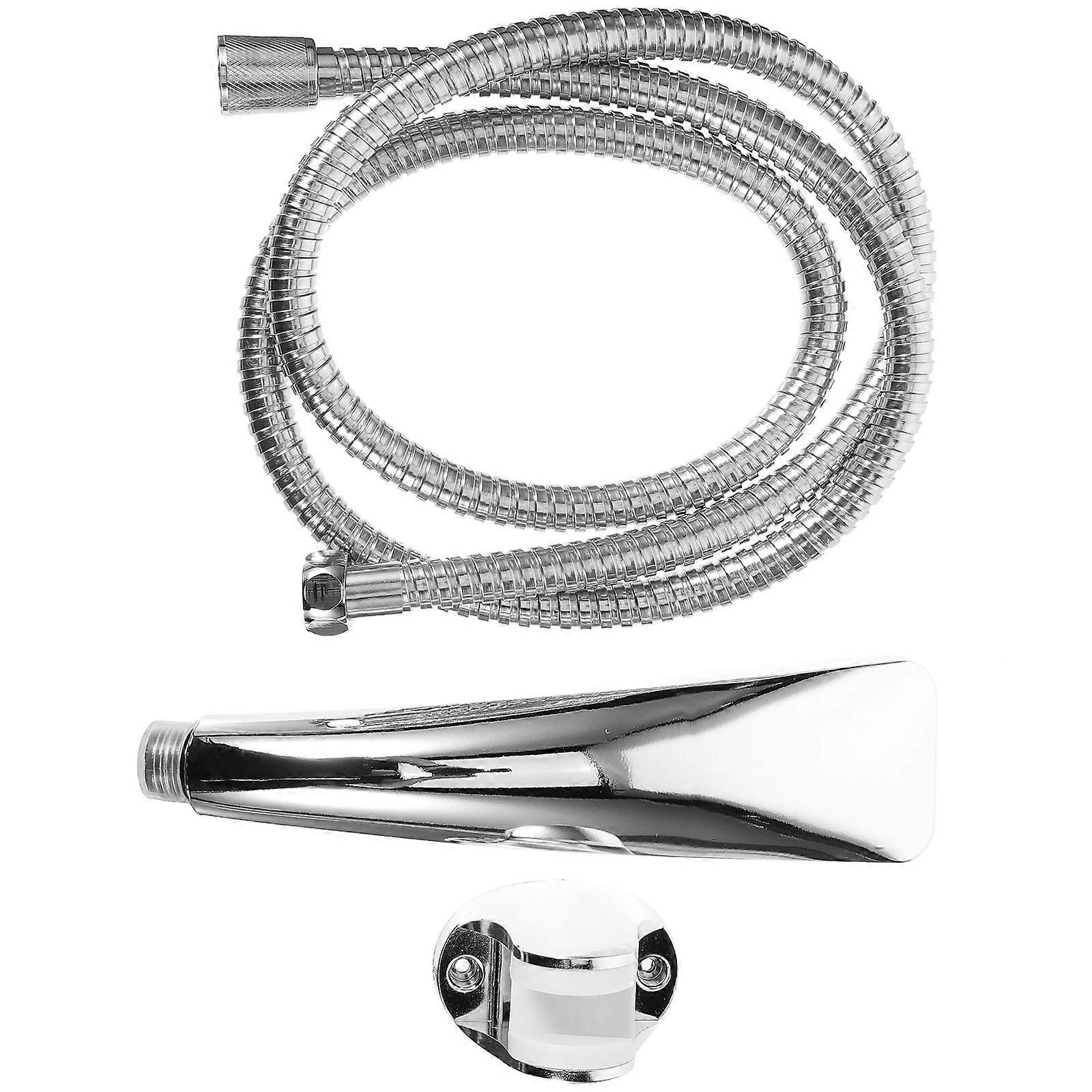 Waterfall Showerhead Square Shape Shower Hotel Use Silver 21x7x2cm Anti-clogging 3Pack