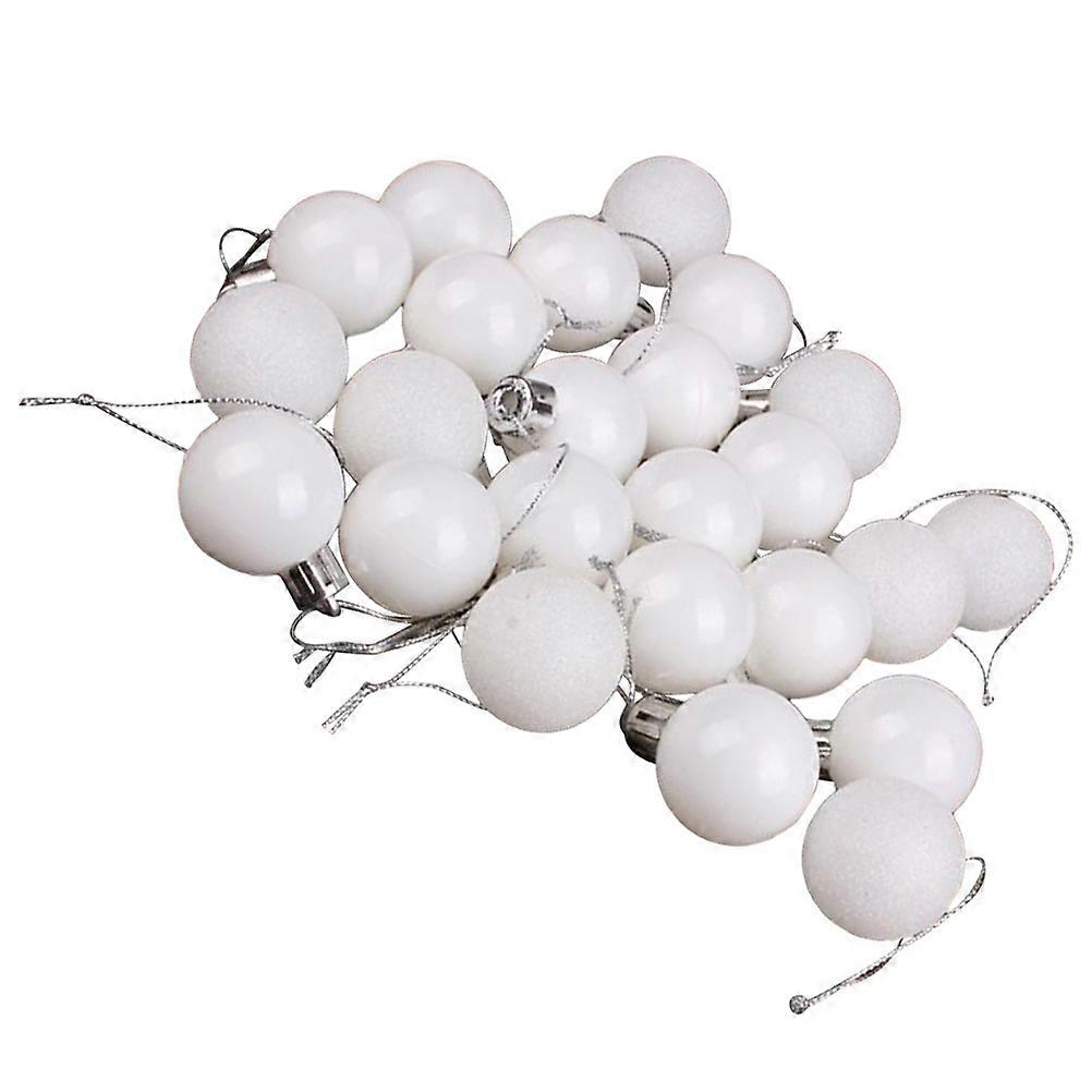 Christmas Ball Ornament White Tree Decorations for 24Pcs Holiday Wedding Party