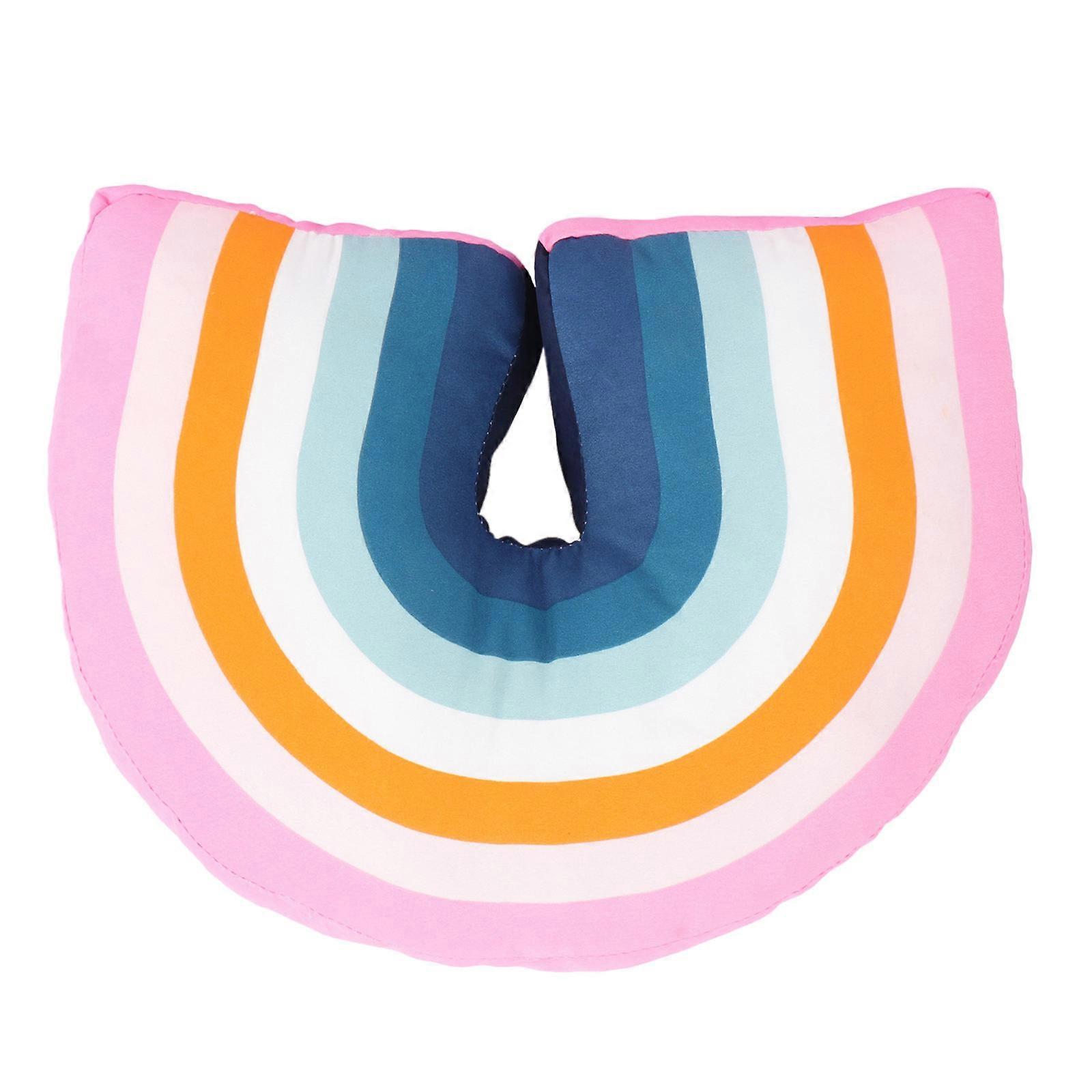 Creative Stuffed Pillow Rainbow Shape for Office Decor 3Pcs Assorted Colors