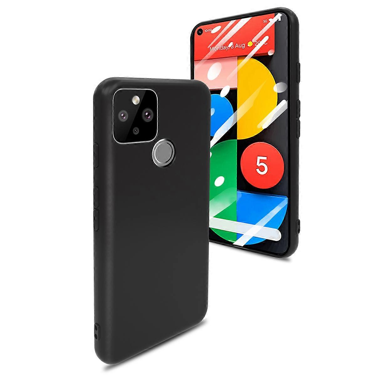 Silicone Phone Case for Phone Protection 2Pcs Compatible with Pixel 5 Black
