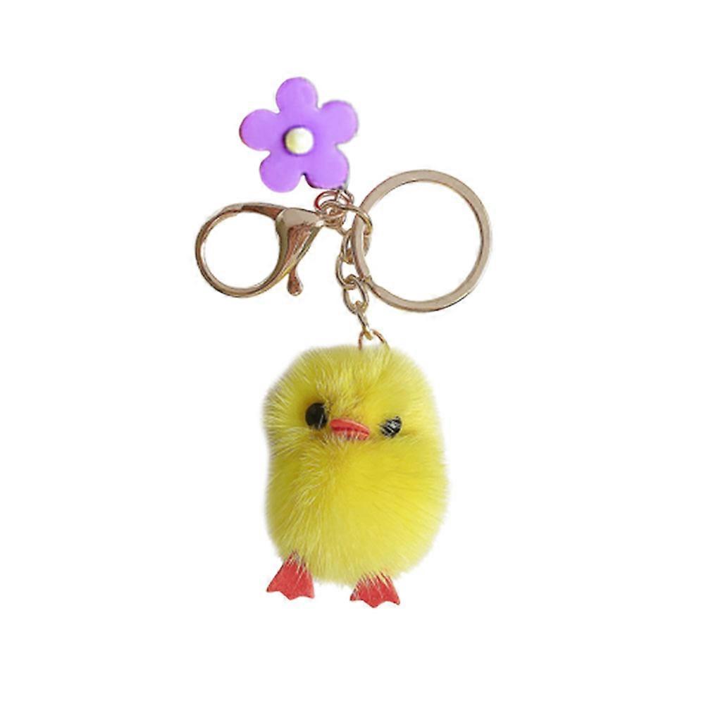 Chick Key Rings for Hanging Keys with 3Pcs Plush Doll Key Holder Set