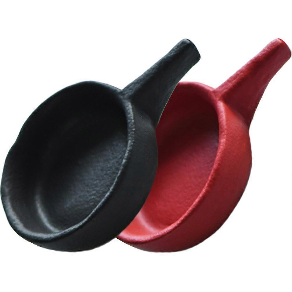 Handheld Ceramic Tealight Candle Holder for Decoration 4Pcs