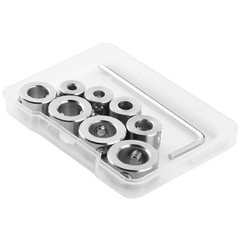 Drill Bit Ring Depth Stop Collar for Woodworking 24Pcs Silver