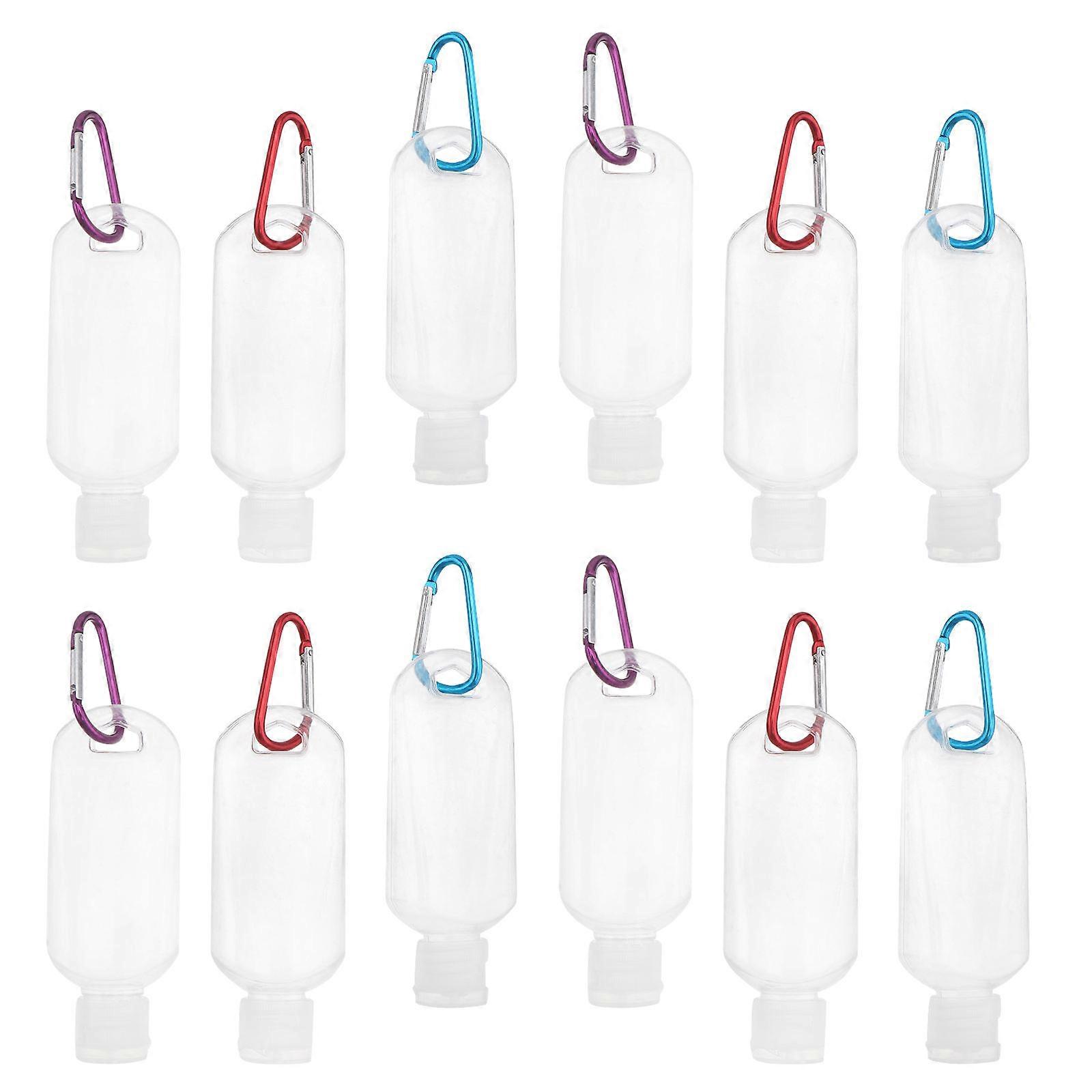 Refillable Bottles White Travel Lotion Bottles with Hook for Storage 30Pcs