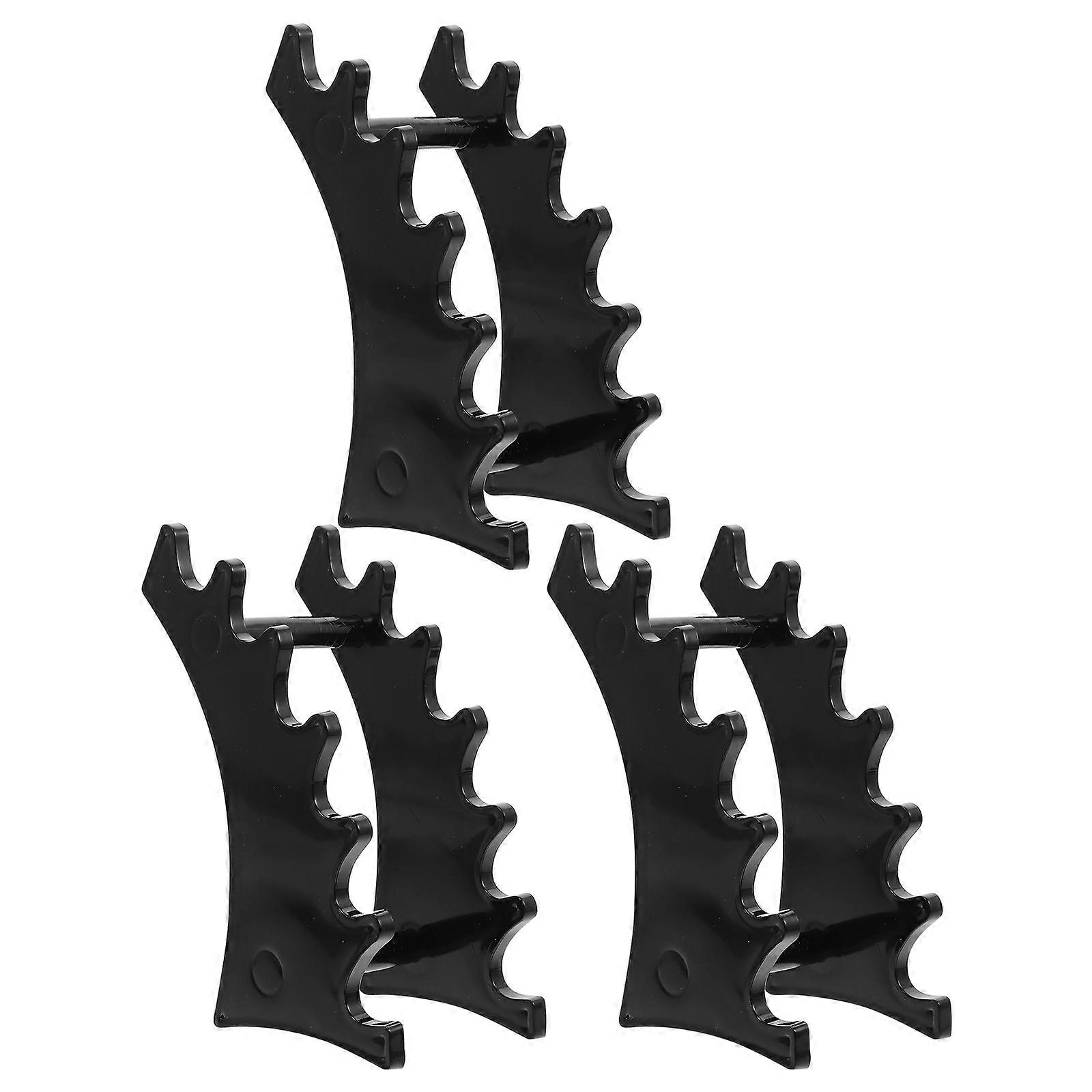 Black Plastic Ballpoint Pen Display Racks for Storage 24Pcs Organizer