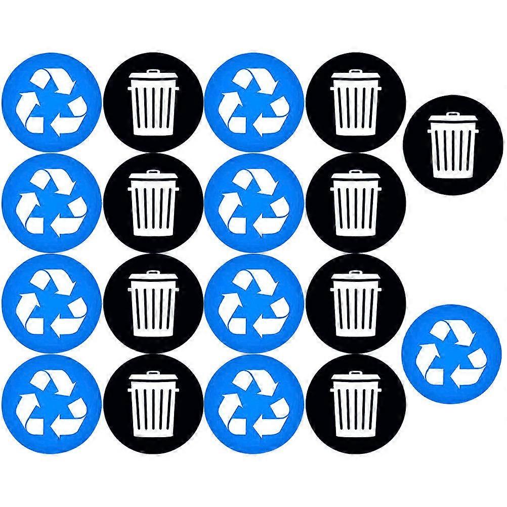 Recycle Sticker 4 Sets PVC Trash Can Signs Waste Sorting Decal Easy Application Multi Color for