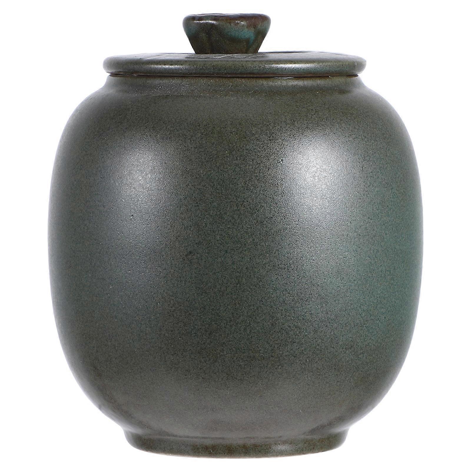 Ceramic Tea Leaf Organizer for Home with 2Pcs Sealed Container