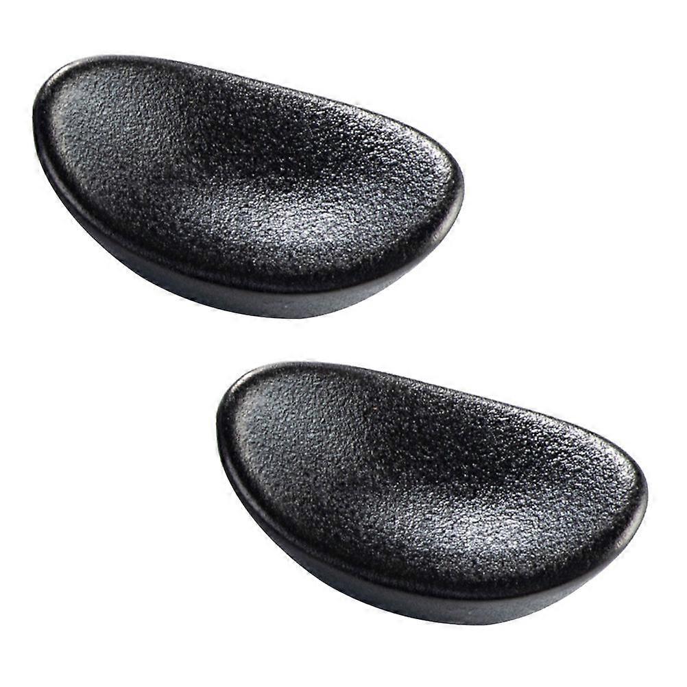 Ceramic Chopsticks Rest for Chopsticks Storage 8Pcs Black Decorative Holders