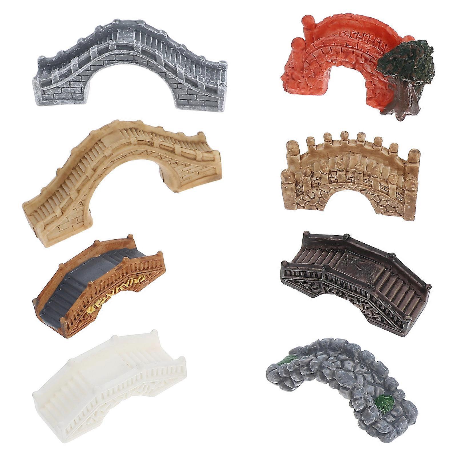 Realistic Miniature Arch Bridge 32Pcs For Desktop Decor Bonsai Micro Landscape Created With Durable Resin Craftsmanship