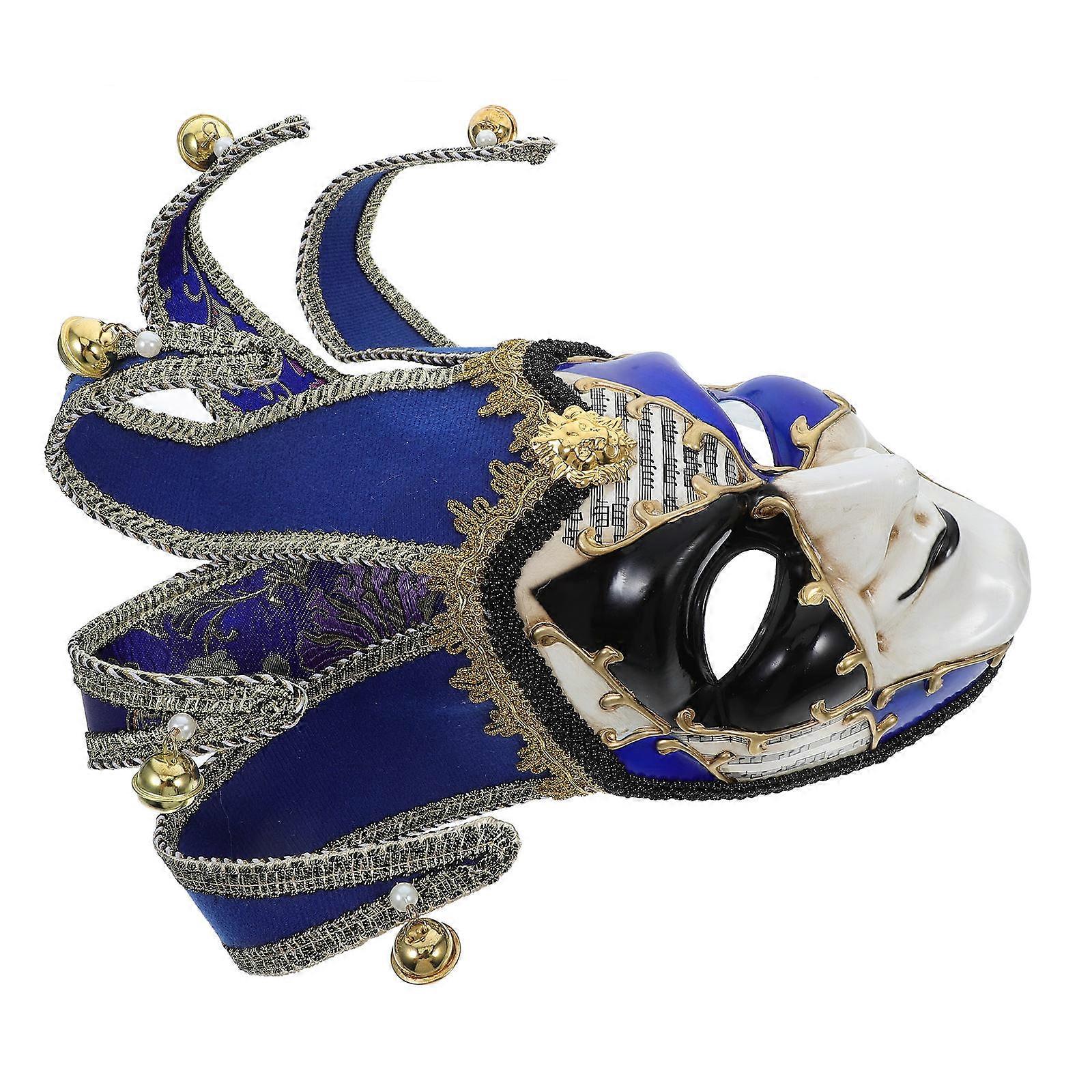 Costume Full Face Mask Venice Party Mask for Masquerade 2Pcs Blue