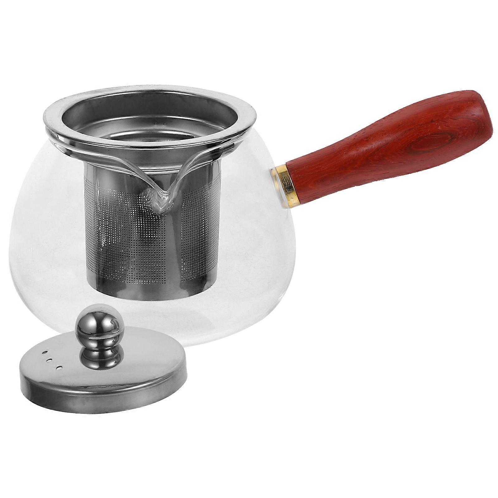 Heat-Resistant Square Glass Teapot For Daily Use And Housewarming Party In Traditional Chinese Style 1 Set