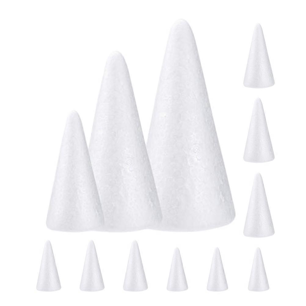 White Foam Cones for Crafting with 48Pcs for Holiday and Party Decor