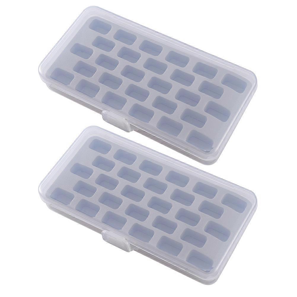 Machine Bobbin Organizer for Storage 4Pcs Plastic Box with Sponge for Spools