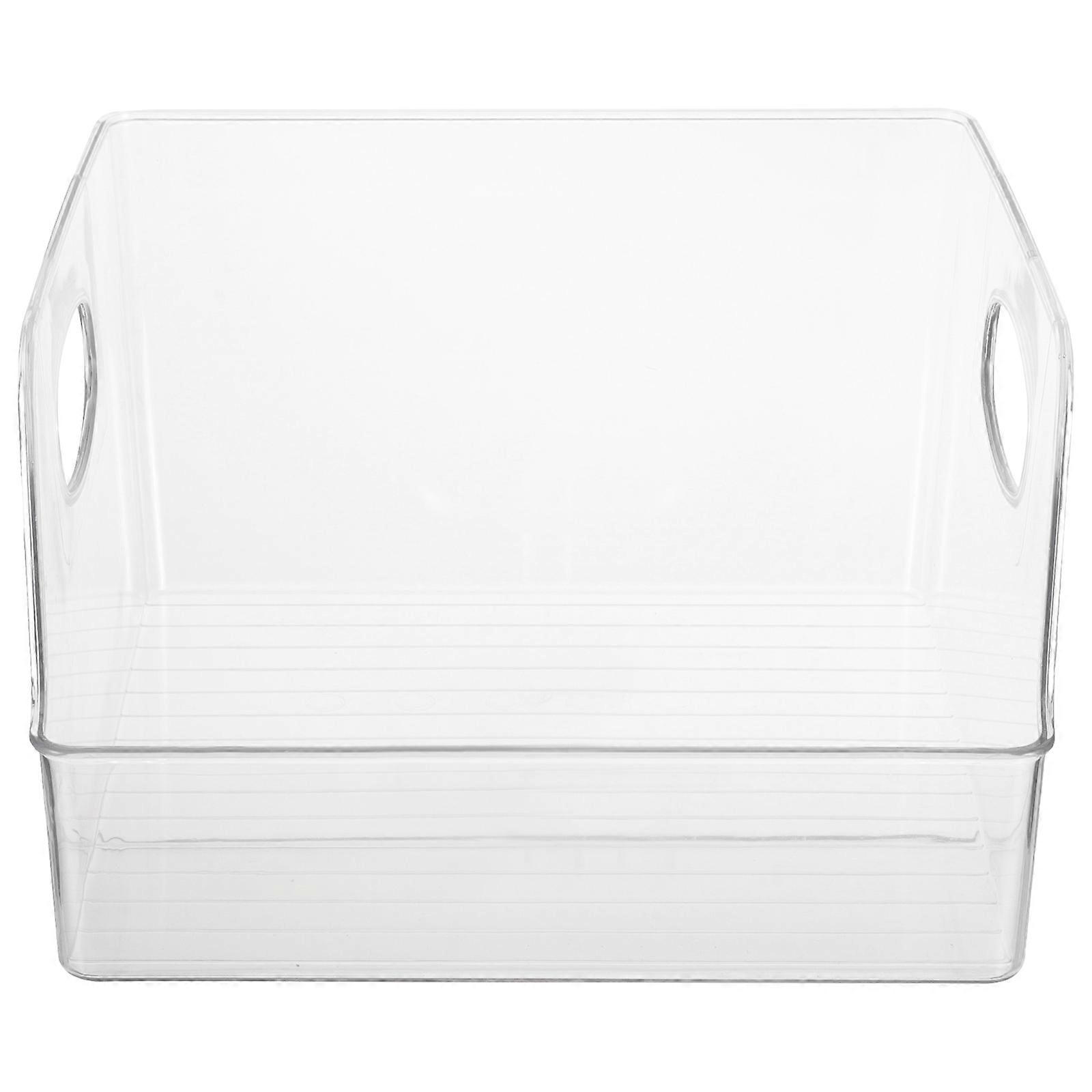 Multipurpose Storage Box Acrylic Book Container Classroom Use 21.5X19.5X12CM 1Set