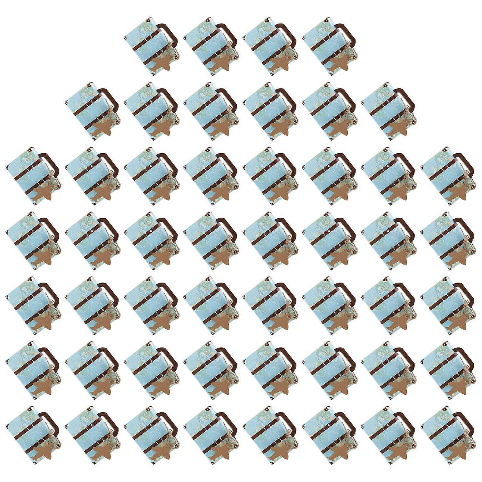 Candy Holders Luggage Style for Storage Use 50Sets Blue Dessert Cases