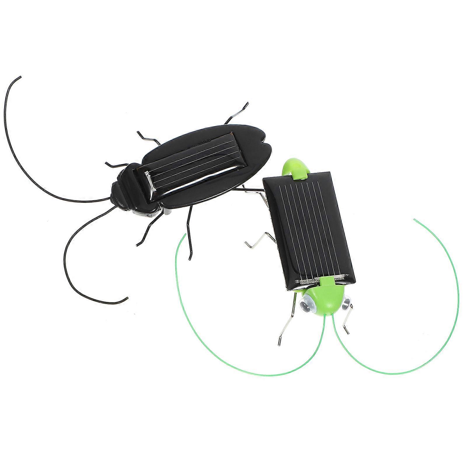 Solar Power Toy Solar Powered Insect Simulation for Students 2Pcs Set
