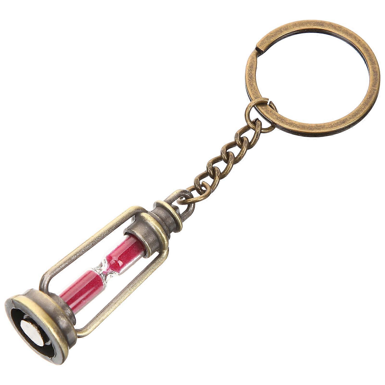 Sand Timer Key Chains Creative Keychain Decor for Decoration 5Pcs