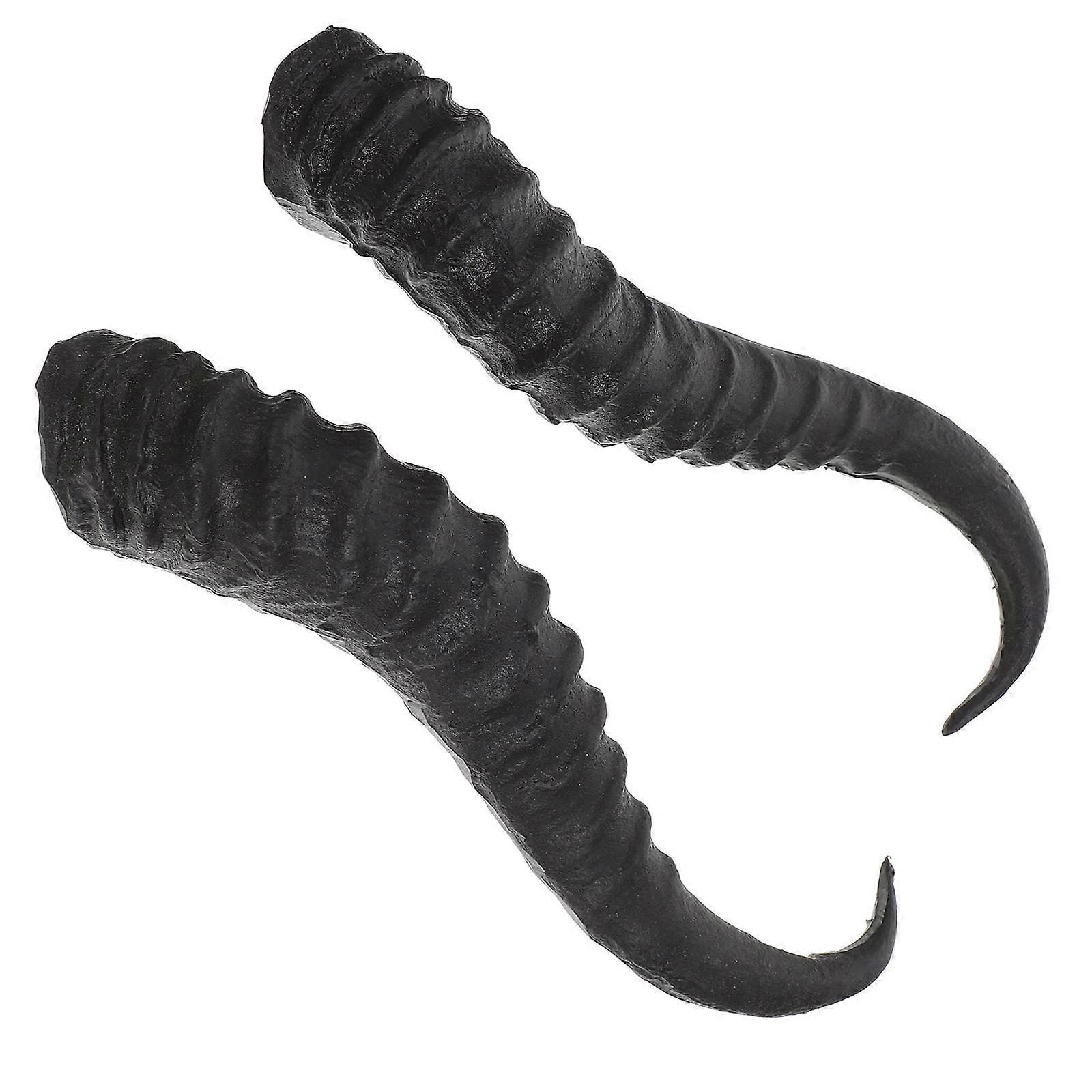 Plastic Antlers Horns Artificial Sheep Horns for DIY Headband 6Pairs