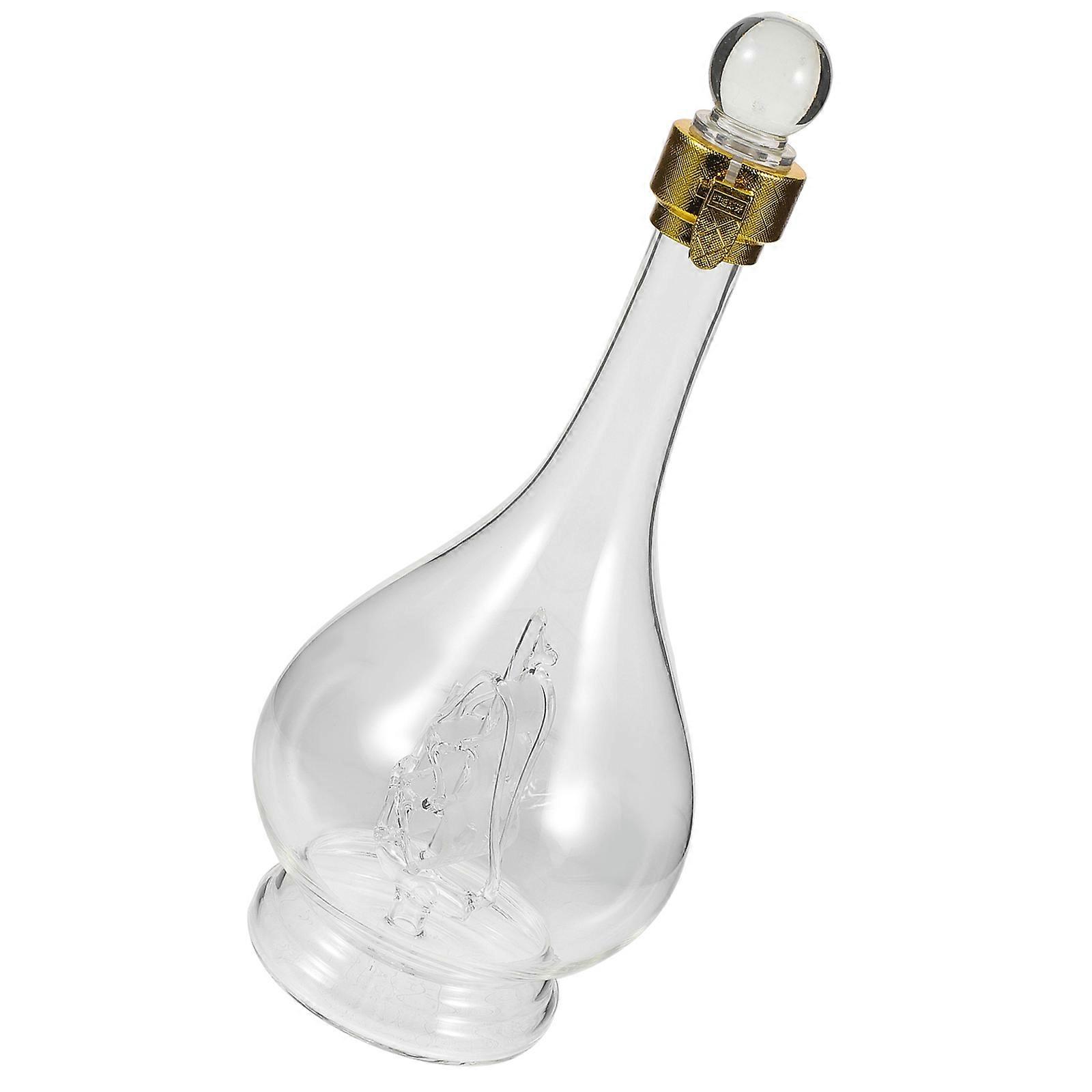 Clear Bottles Decanter Transparent For Kitchenware Pouring Liquids 23x7.5cm High Borosilicate Glass 1Pack