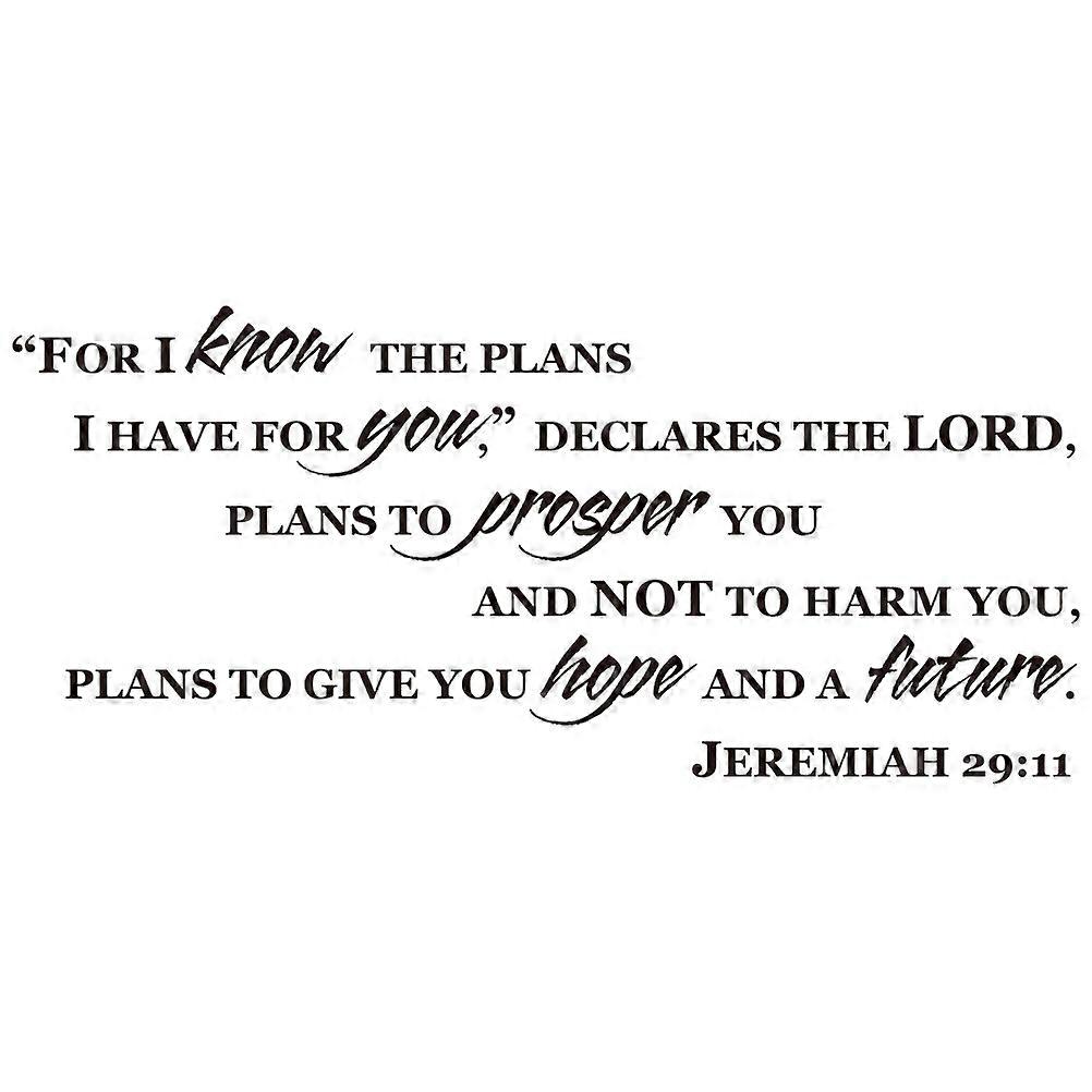 Bible Verse Wall Sticker 29:11 for Home Use 3Pcs Set