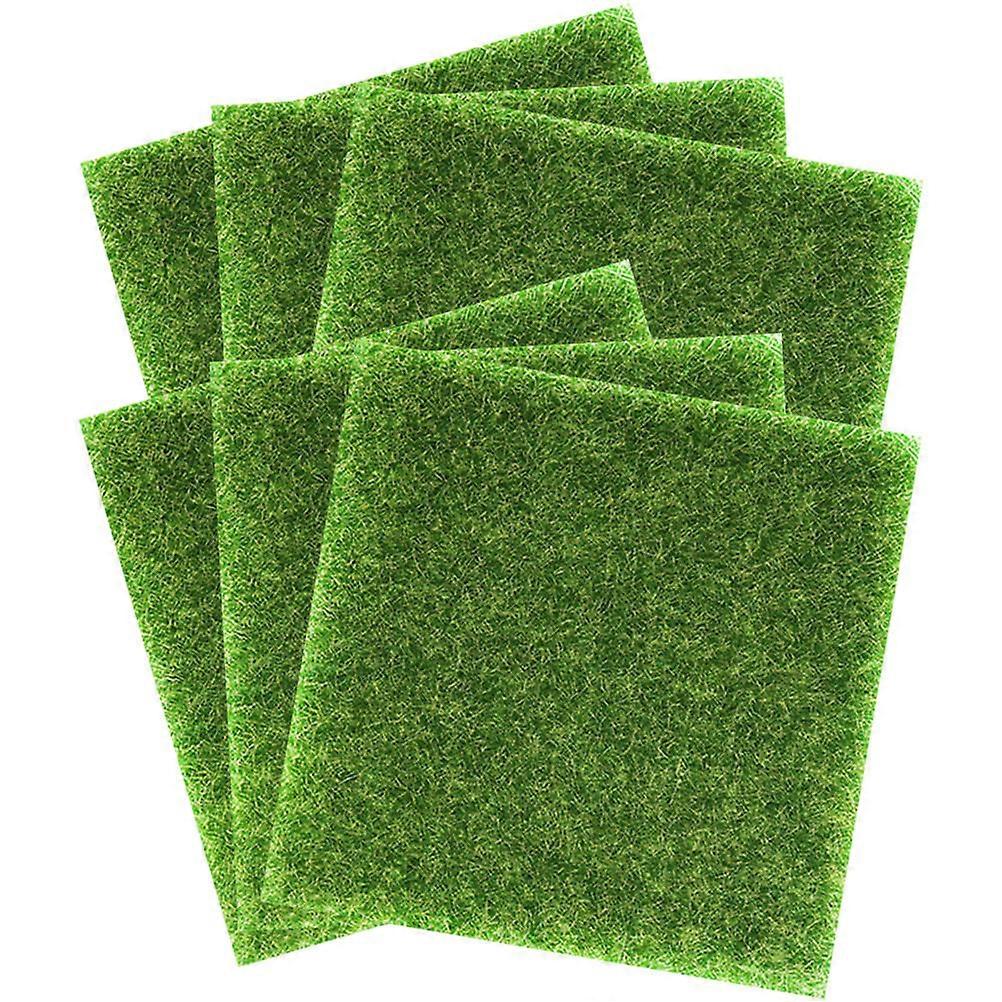 Compact Grass Pad Decorative Fake Grass for DIY Accessory 24Pcs