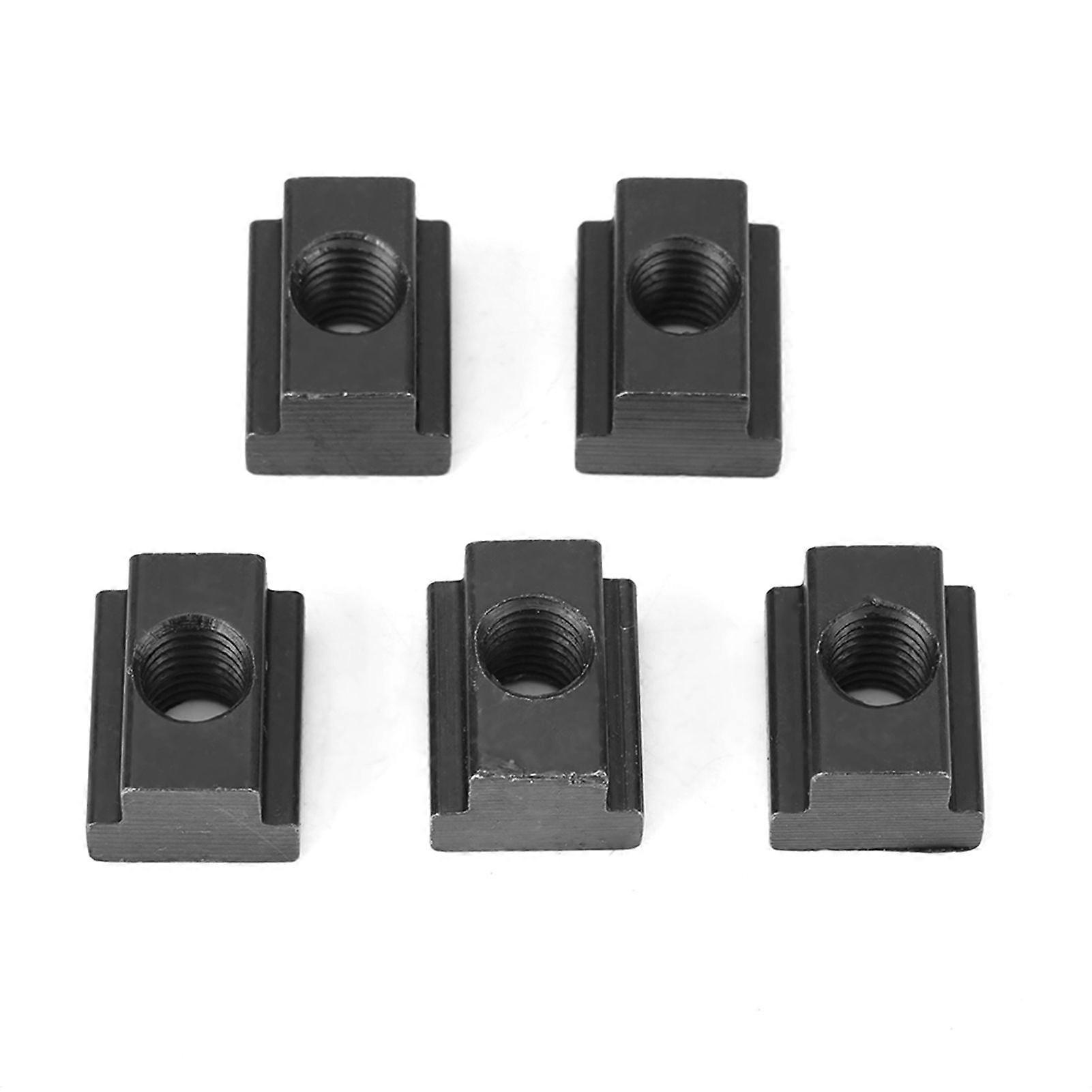 5 Pcs Black Oxide Finish T Slot Nuts M10 Threads Fit Into T Slots In Machine Tool Tables(M10)