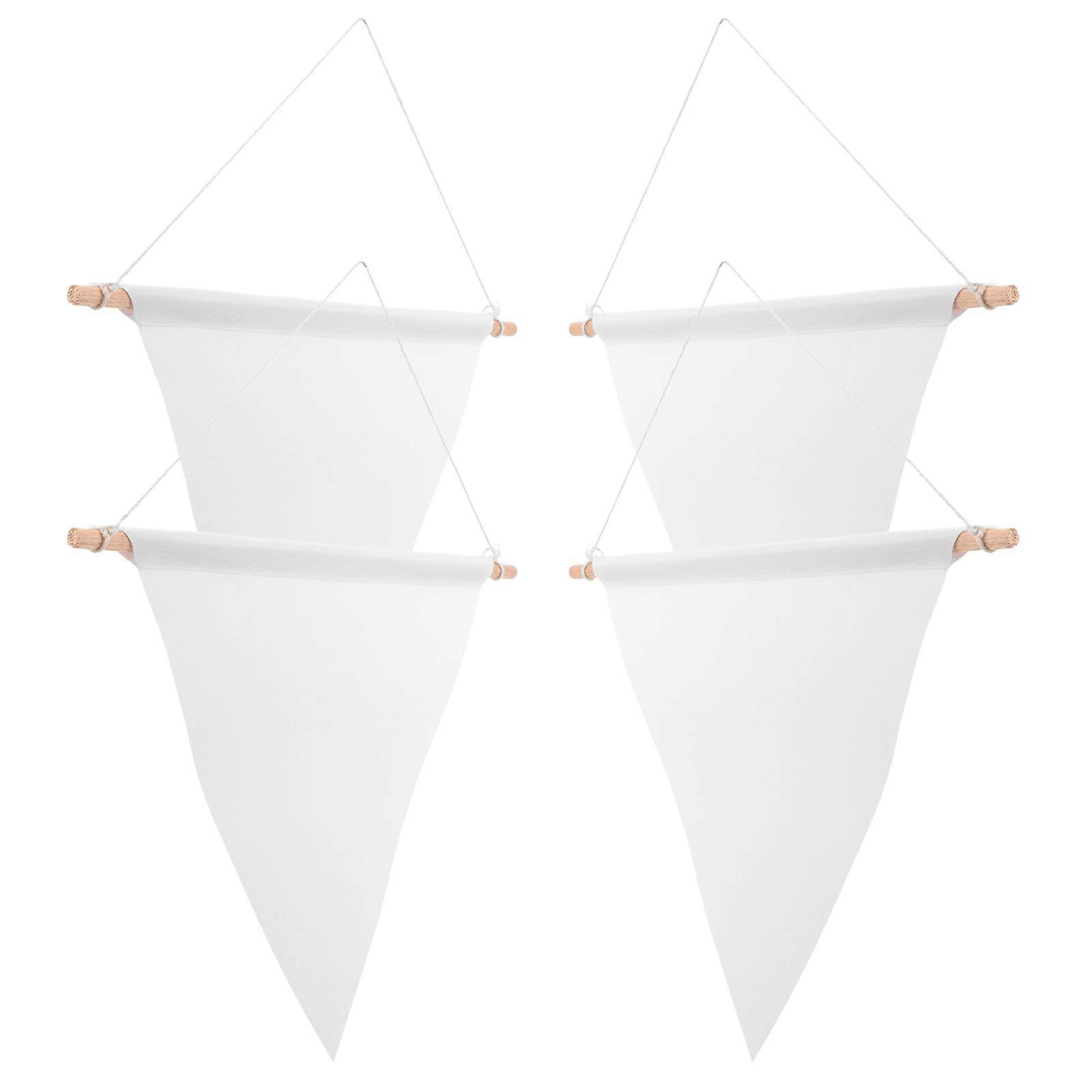 Party Flags Canvas Blank Flags for Decoration 16Pcs DIY Hanging