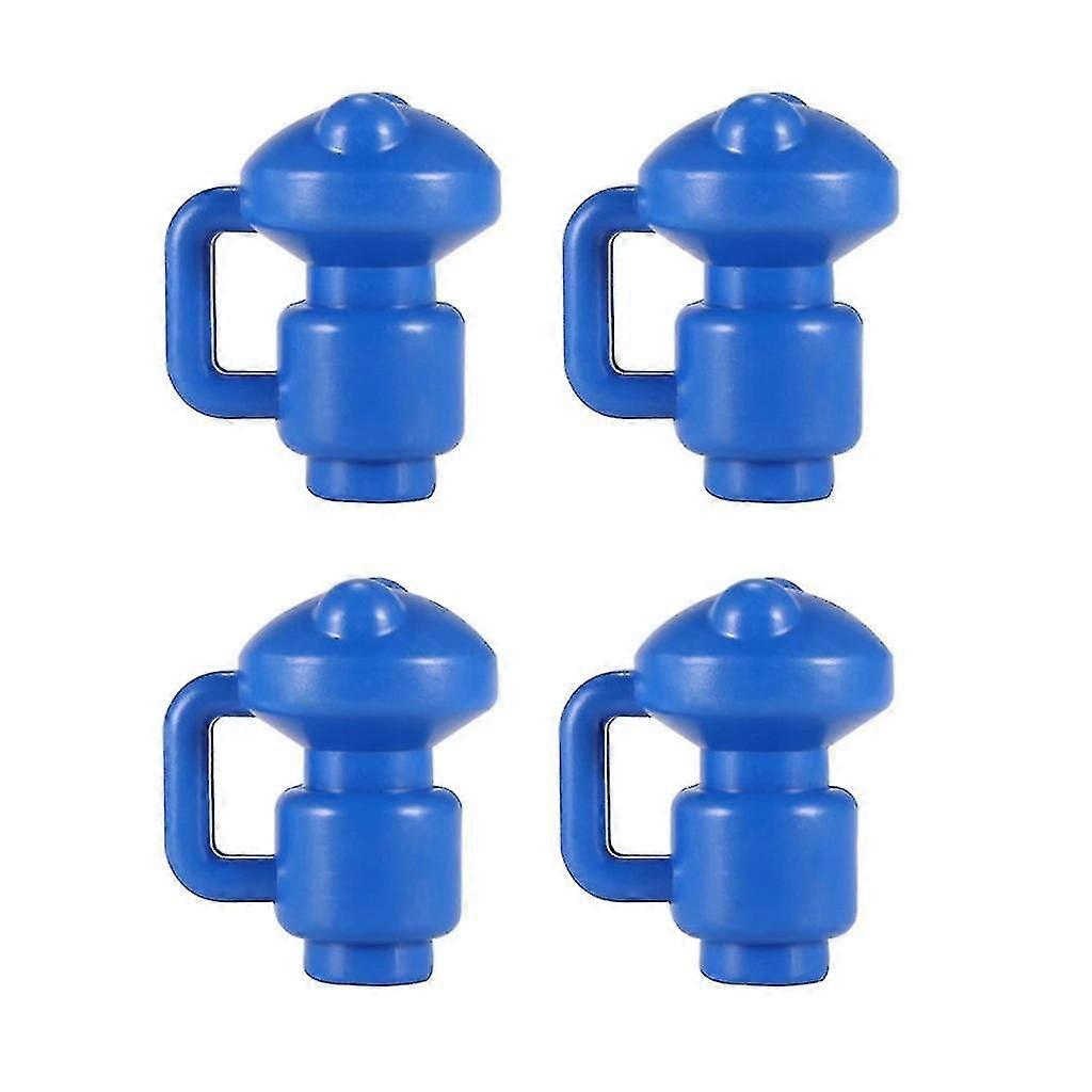 4 Pcs 1.1" Diameter Trampoline Enclosure Poles Cap For Net Hook Blue Plastic