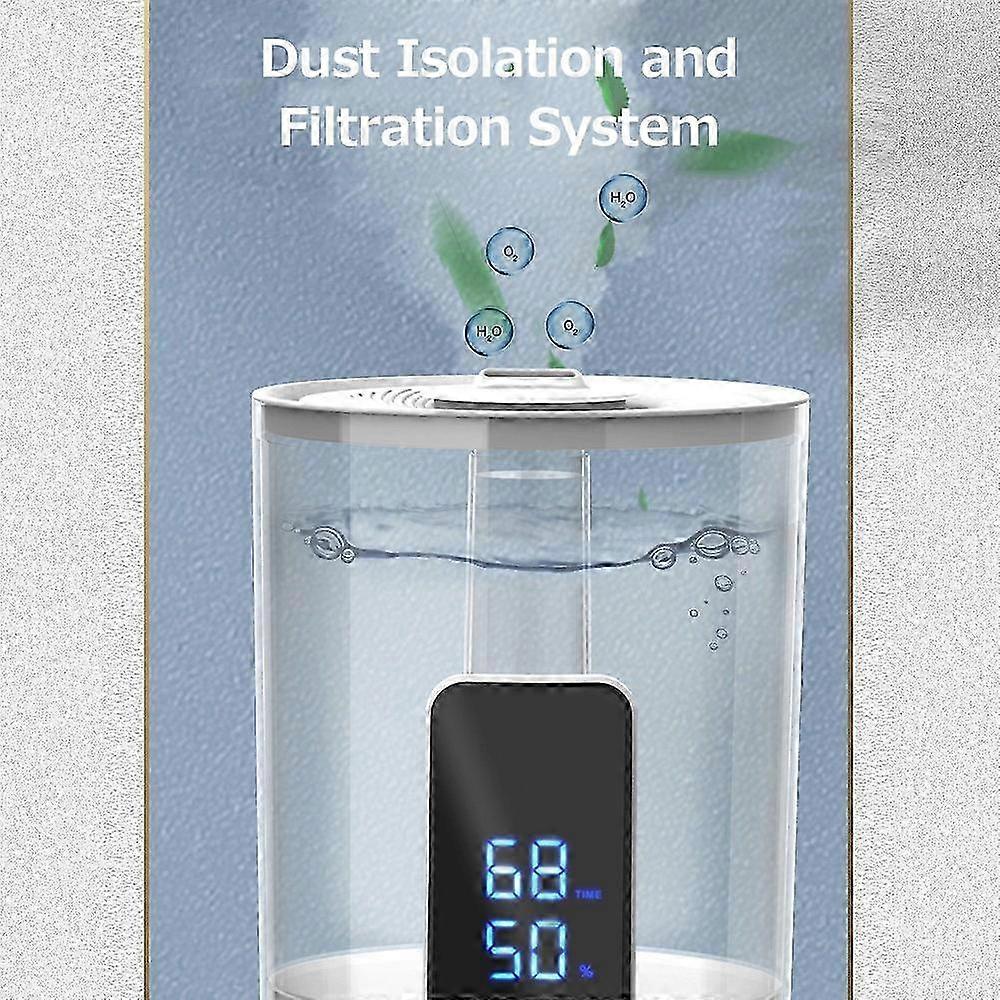 6L Large Capacity Ultrasonic Humidifier Top Water Filling Design with LCD Screen Humidistat and Time 25-26