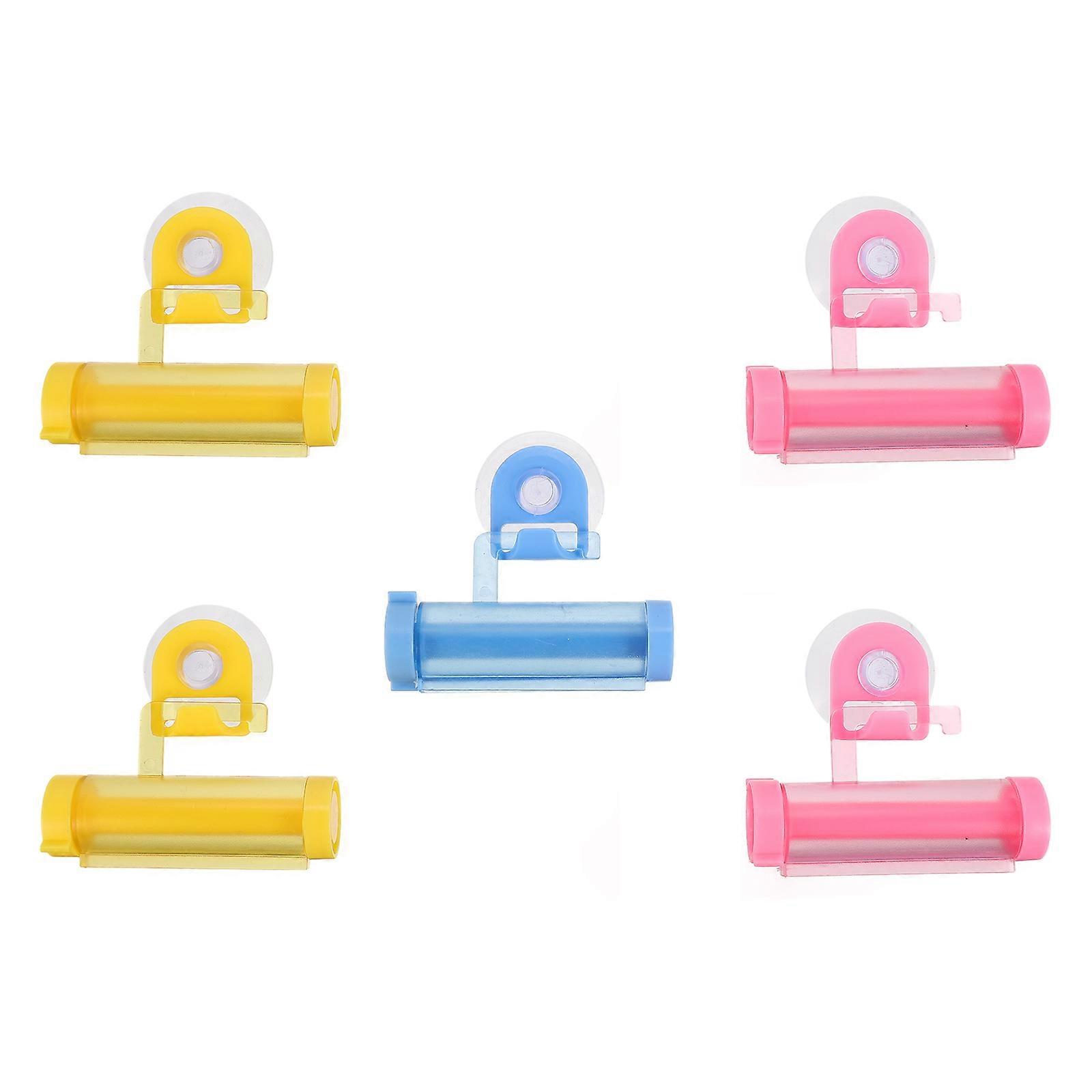 Manual Toothpaste Squeezer with Suction Cups for Accurate Tube Dispensing 5Pcs