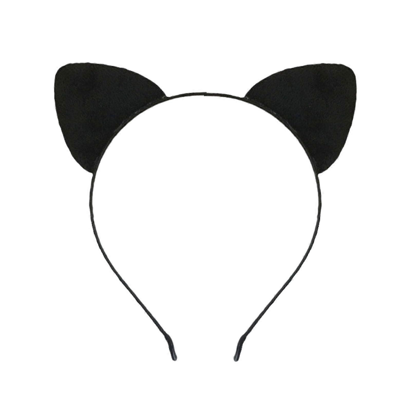 Halloween Black Cat Ears Headbands For Adults And Kids Alice Style Cat Ears Hair Band Cosplay Accessories Black