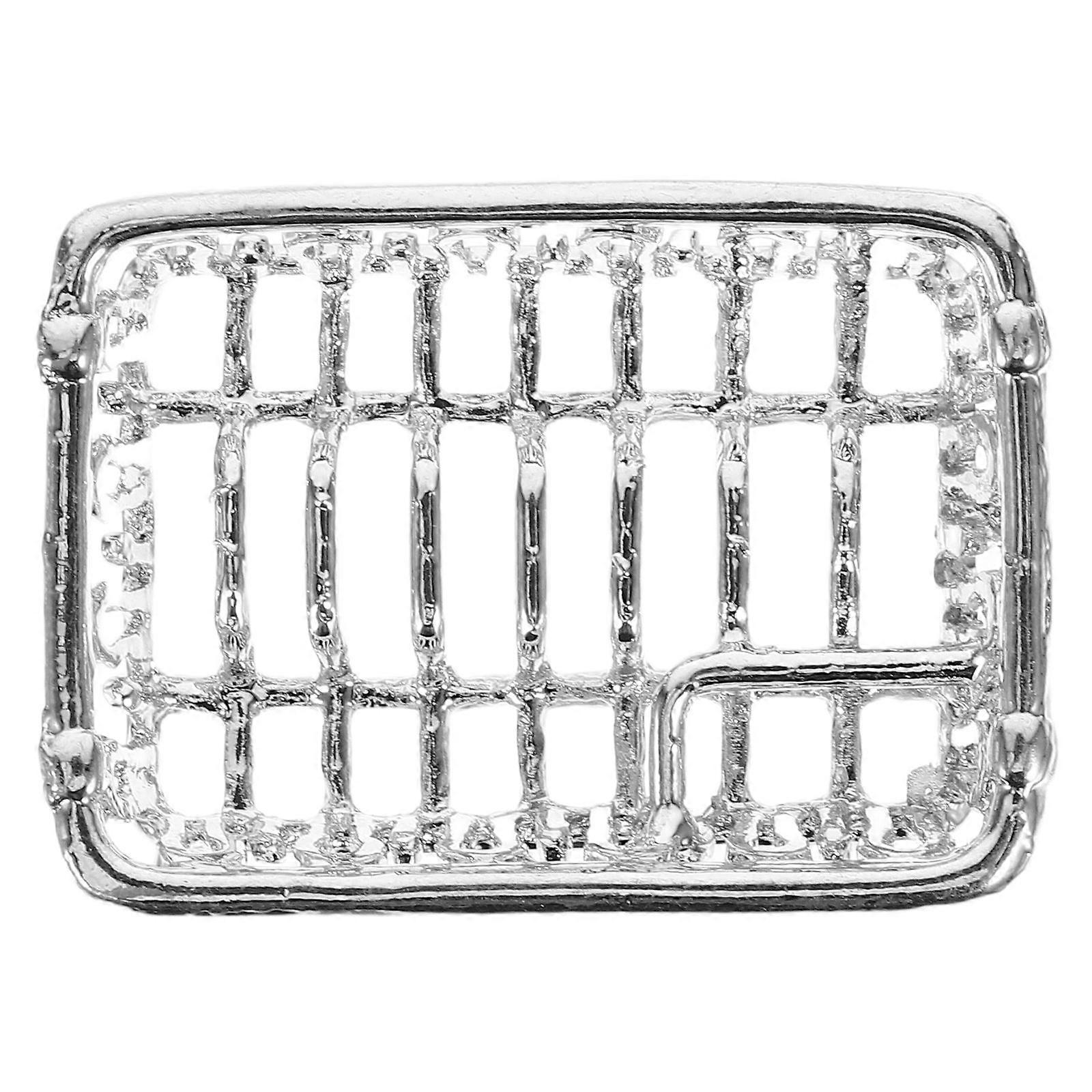 2Pcs Miniature Kitchen Dish Rack for Dollhouse Silver Metal Display