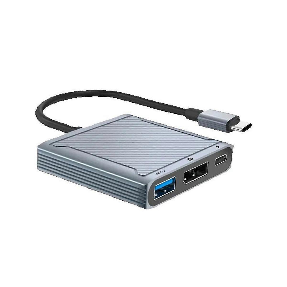 3 in 1 for USB-C to DisplayPort Cable 8K 60Hz USB C to DP 144Hz with Hub Dock Function for Type C