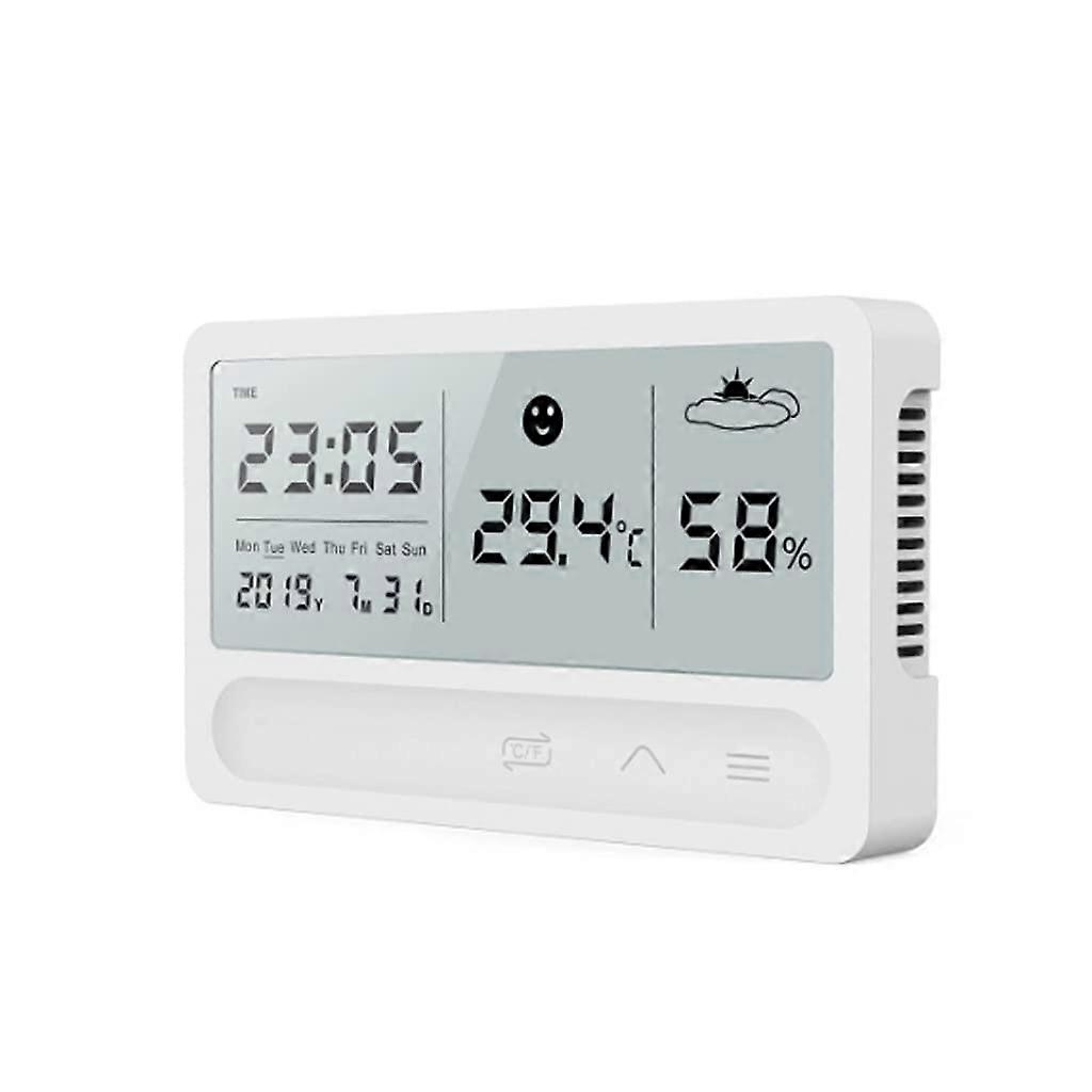 Indoor Weather Station LCD Display Temperature Humidity Meter Digital Thermometer Hygrometer Alarm Clock