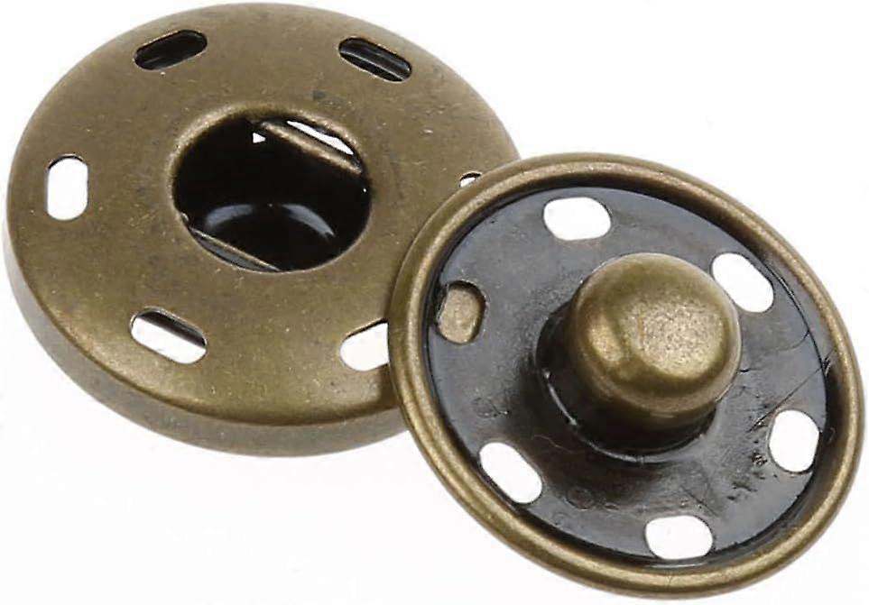 SeraphinaT Naai-Op Drukknopen, Brons, Verpakking van 10 (3/4") Bruin