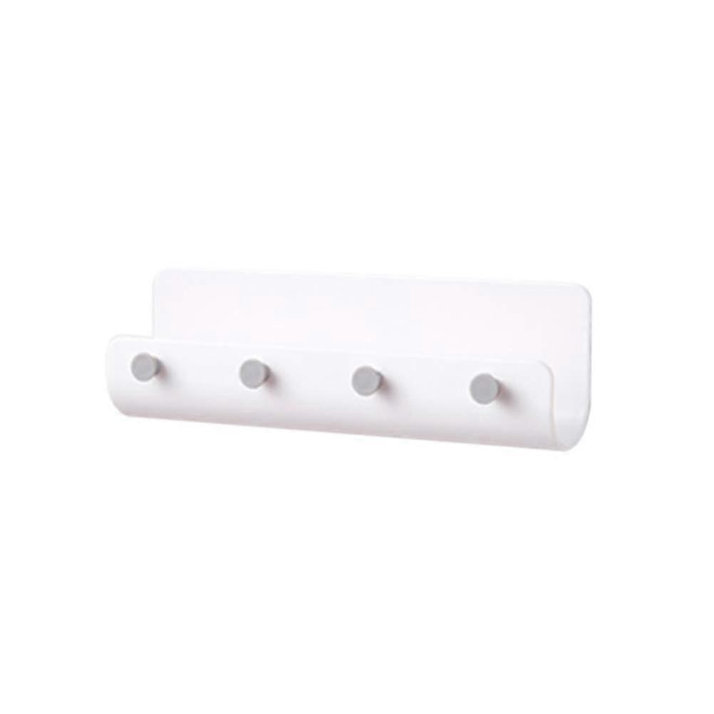 ABS Key Hanger Holder Wall Mount 4 Hooks DIY Organizer Key Storage Rack
