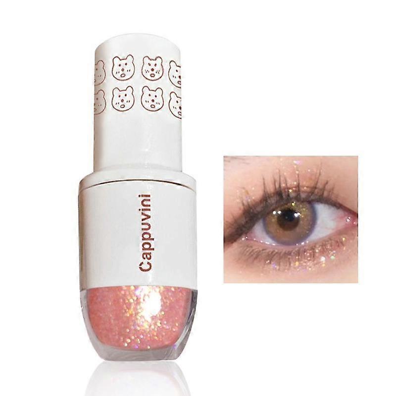 Glitter Liquid Eyeshadow, Shimmering High Pigmented Eye Shadow Stick, Long Lasting Shimmering Eye Shadow Product, Sparkling Metallic Highlig