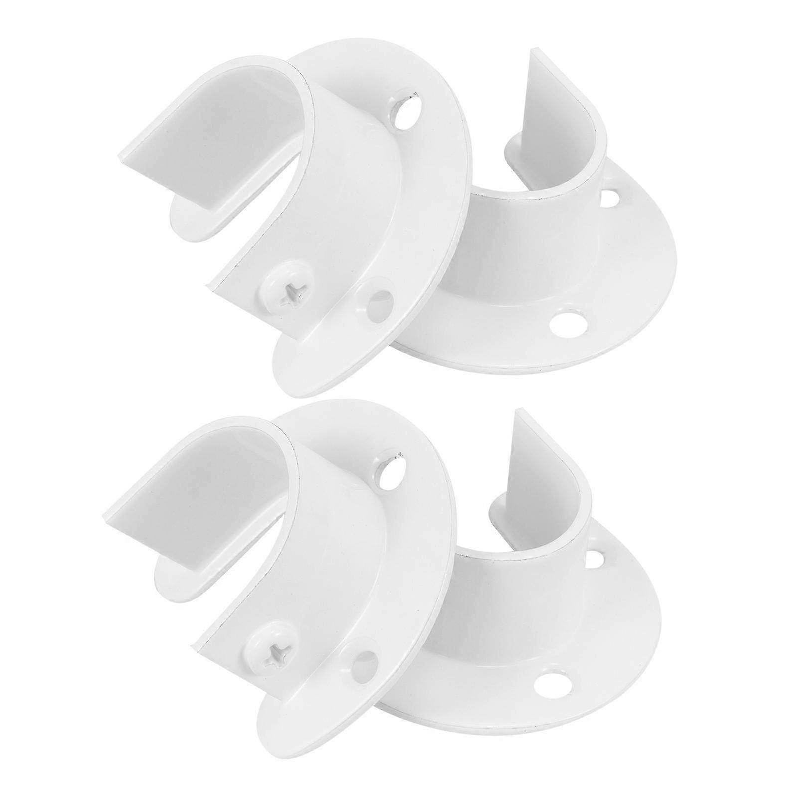 Curtain rod support for wardrobe - 4pcs 32mm bracket holder