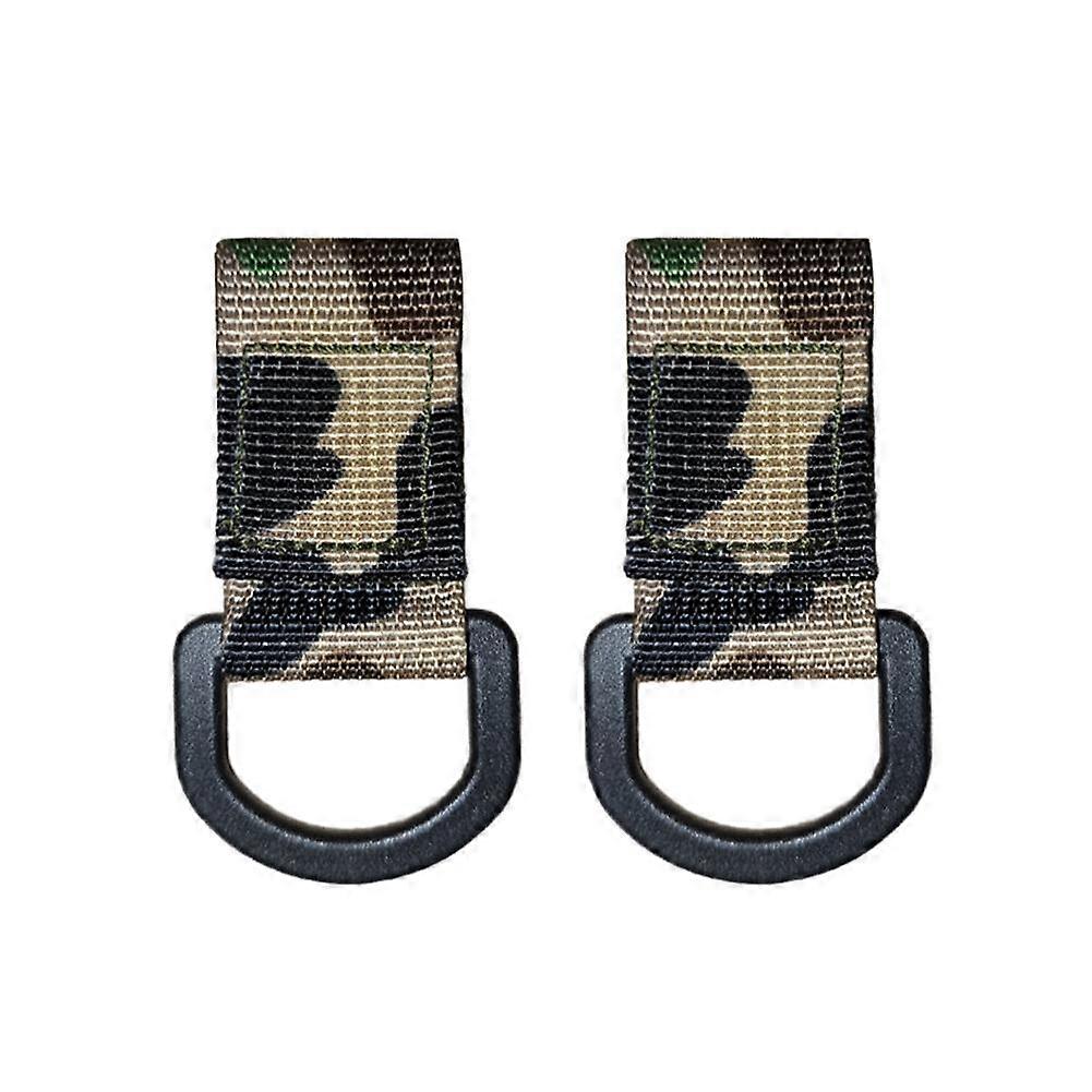 Nylon MOLLE-Compatible Keychain Clip 2-Pack Adjustable Strap for Secure Outdoor Gear Attachment