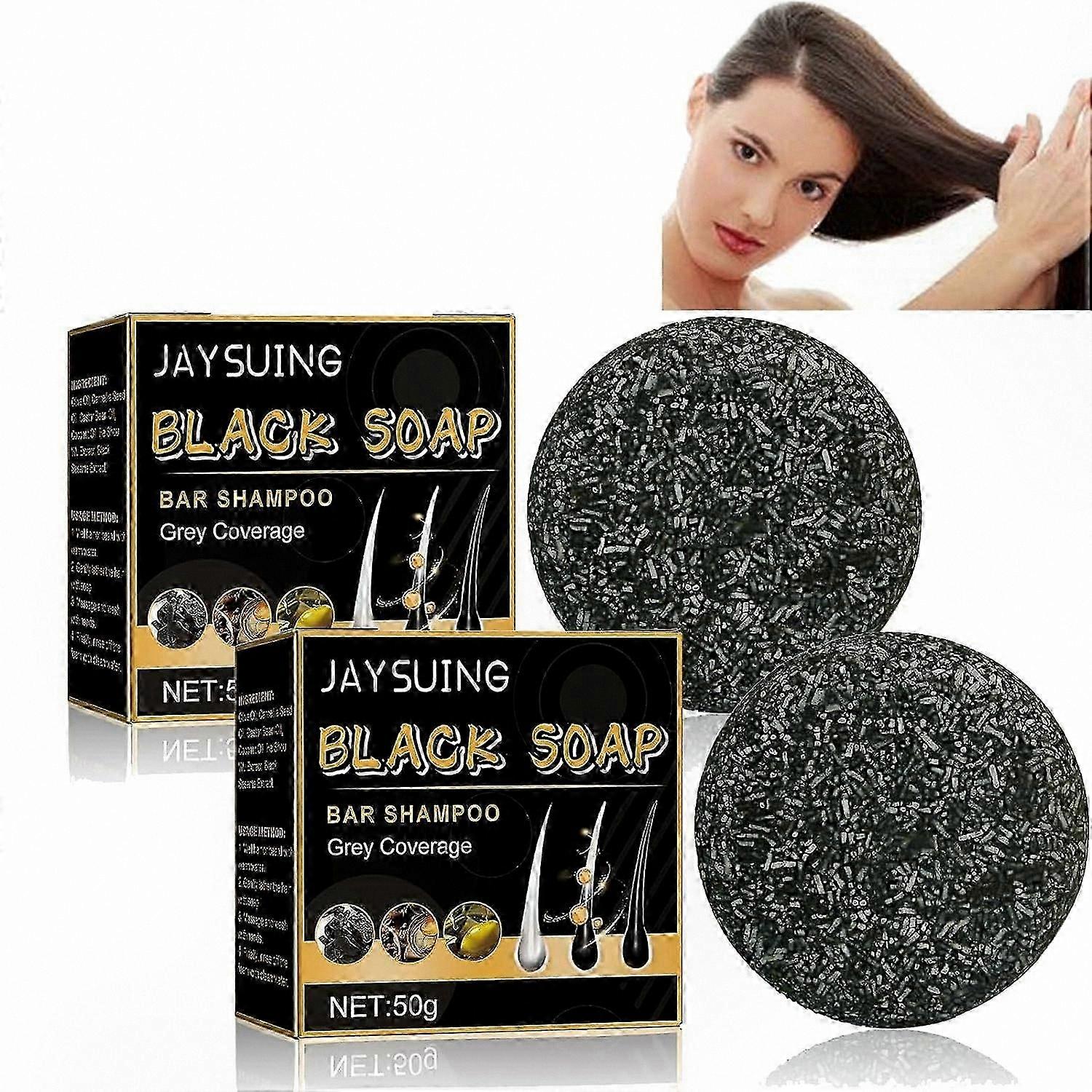 Darkening Formula Bar Soap for Gray Hair, 3-Pack, Natural Results Solution