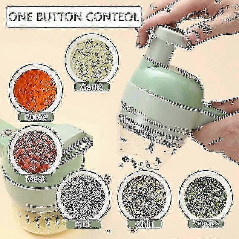 4 In 1 Electric Garlic Cutter Handheld Vegetable Cutter