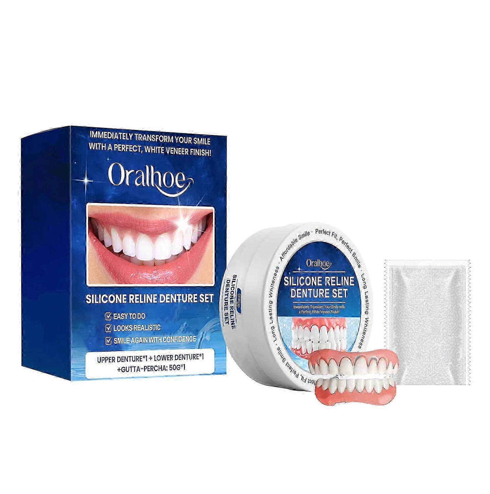 Denture Set for Enhanced Smile - Easy to Use, Natural Fit, Boost Confidence