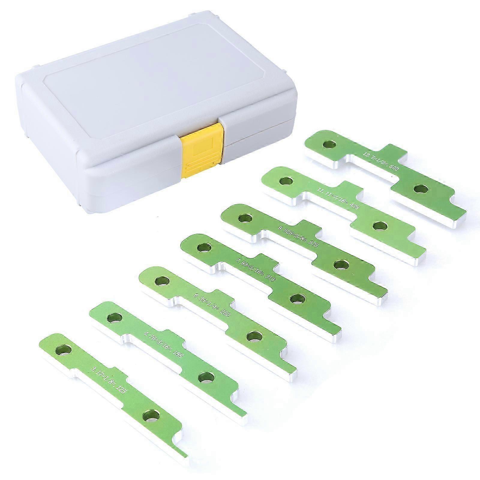 Router Table Accessory 7pcs Router Table Setup Height Gauge Set Height Gauge Tool Metal Woodworking Setup Block Myi